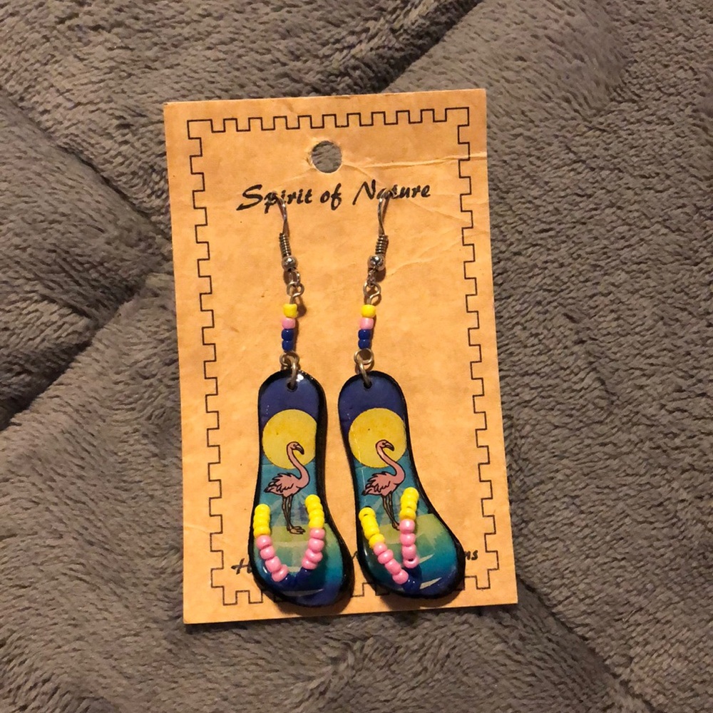Flamingo Flip Flop Earrings
